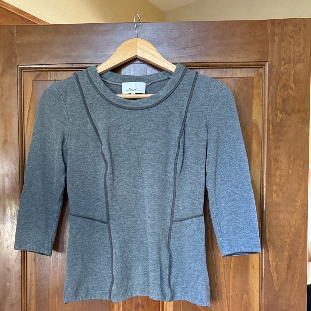 3.1 Phillip Lim Gray Knit Top